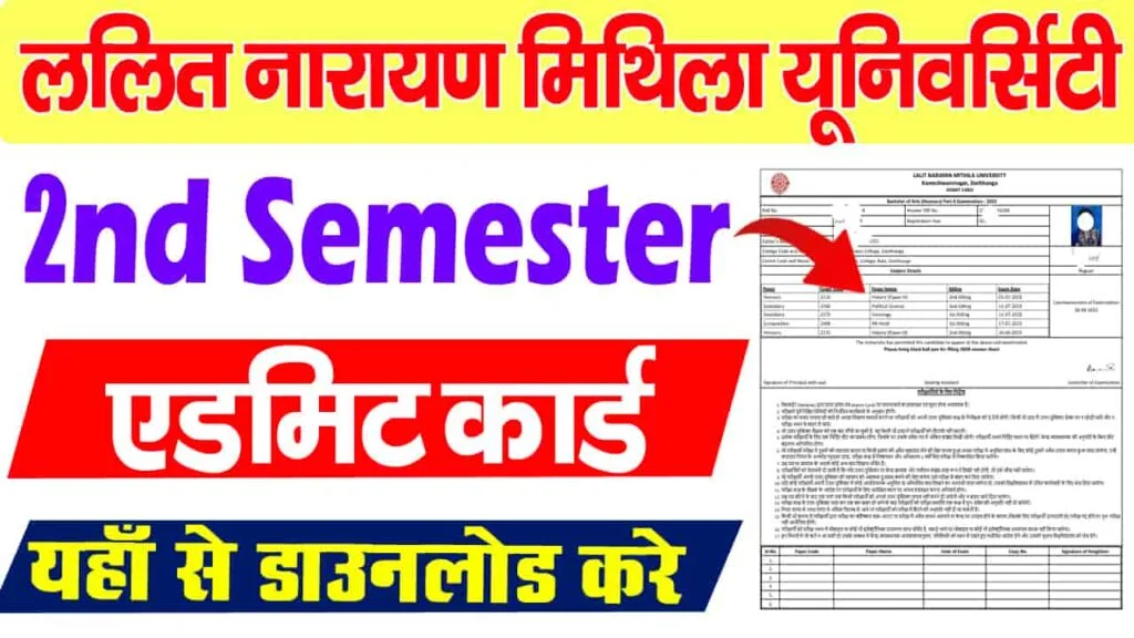 LNMU UG 2nd Semester Admit Card 2024